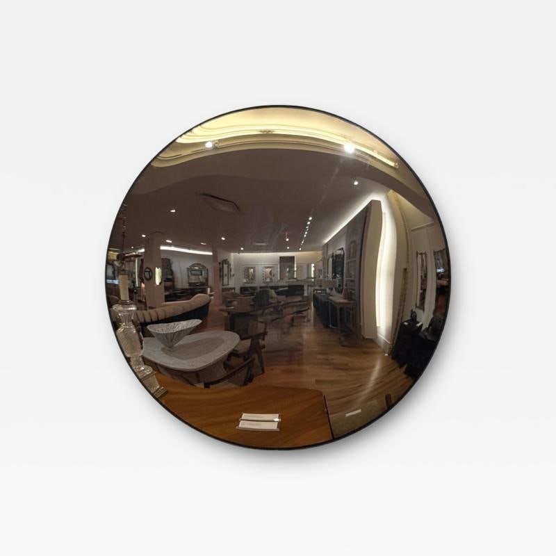 Contemporary, Convex Glass, Brass, Silver Space Age Wall Mirror - 8