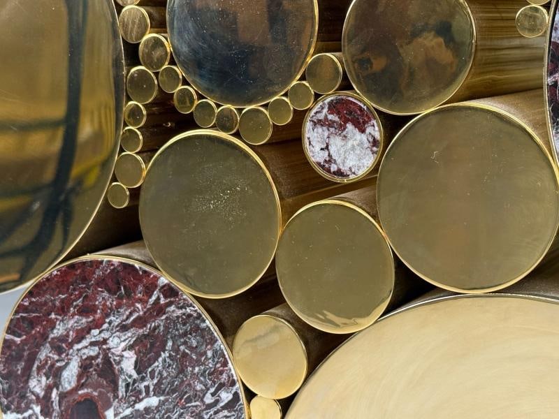 Malabar, Polished Brass, Marble, Wanderlust Console, Portugal, 21st c. - 5