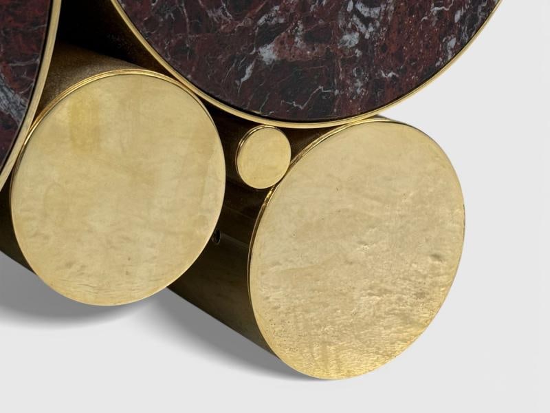 Malabar, Polished Brass, Marble, Wanderlust Console, Portugal, 21st c. - 7