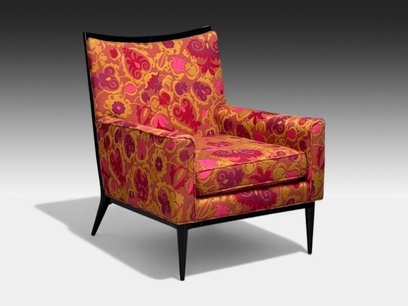 Paul McCobb, Ebonized Wood, Fabric, Lounge Chairs, USA, 1950s - 3