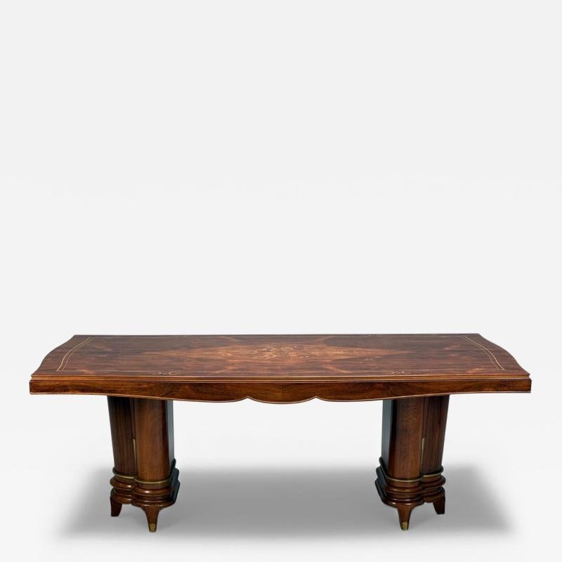 Jules Leleu, French Art Deco, Rosewood, Abalone, Dining Table, France, 1930s (1 of 12)