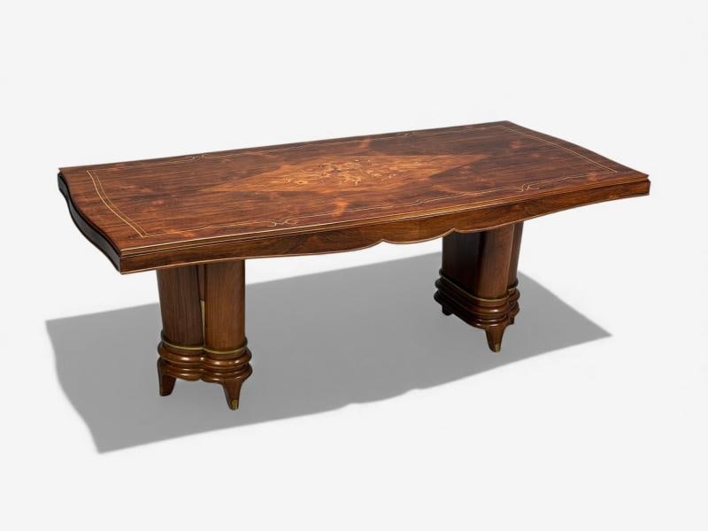Jules Leleu, French Art Deco, Rosewood, Abalone, Dining Table, France, 1930s - 2
