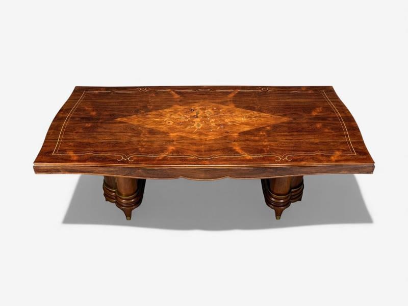 Jules Leleu, French Art Deco, Rosewood, Abalone, Dining Table, France, 1930s - 8