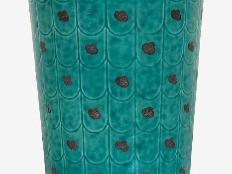 Wilhelm Kage, Green Ceramic, Argenta Vase, Sweden, 1930s - 5
