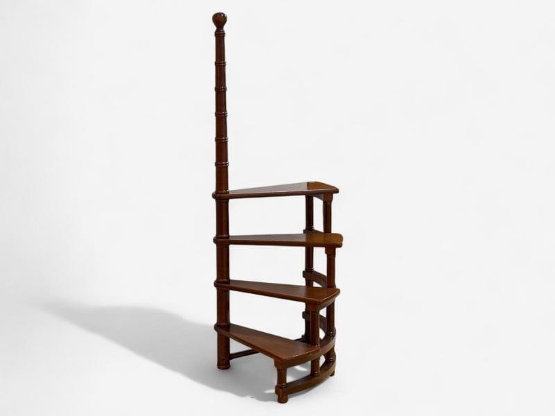 Georgian, Mahogany, Spiral Library Steps, United States, 20th c. - 6