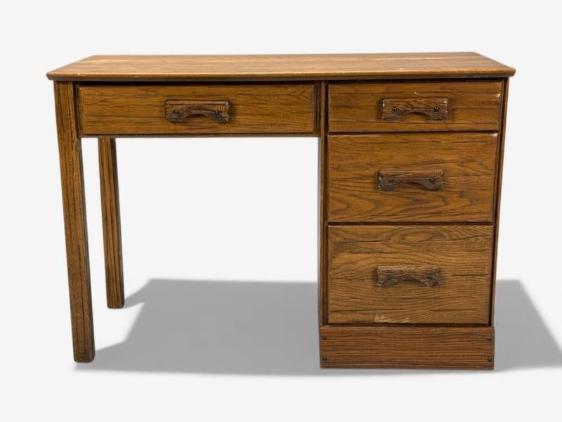 A. Brandt Ranch Oak, Oak, Writing Desk and Chair, USA, 1950s - 4