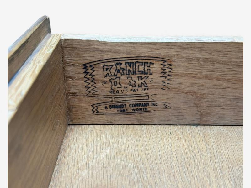 A. Brandt Ranch Oak, Oak, Writing Desk and Chair, USA, 1950s - 7