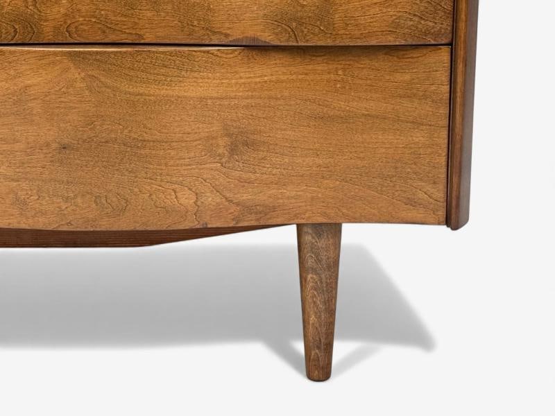 Edmond J Spence, Swedish Modern, Maple, Rare Wave Dresser, 1950s - 9