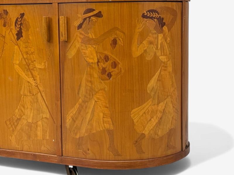 Erik Mattsson, Art Deco, Marquetry, Glass, Rare Bar Cart, Sweden c. 1939 - 10