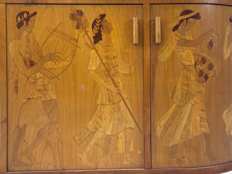 Erik Mattsson, Art Deco, Marquetry, Glass, Rare Bar Cart, Sweden c. 1939 - 7