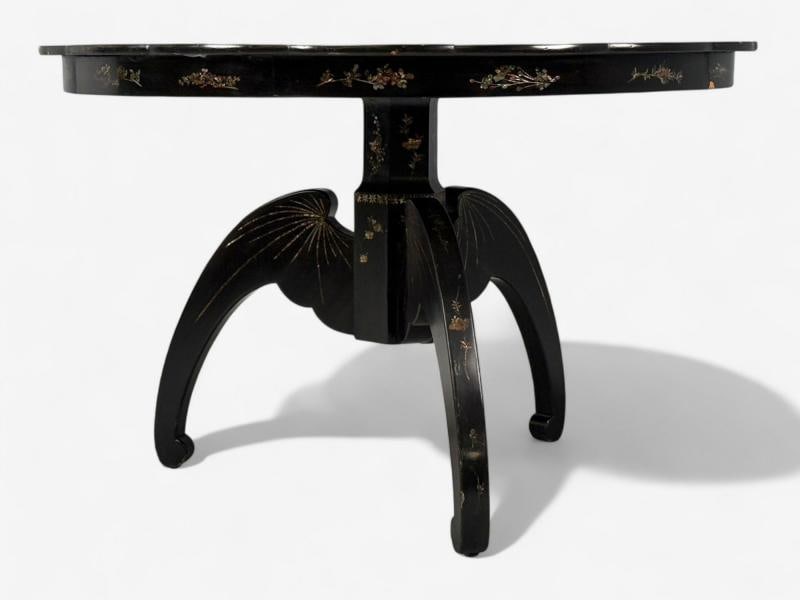 Chinese Export, Ebonized Wood, Mother-of-Pearl, Center Table, China, 1900 - 11