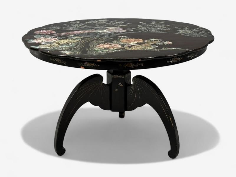 Chinese Export, Ebonized Wood, Mother-of-Pearl, Center Table, China, 1900 - 2