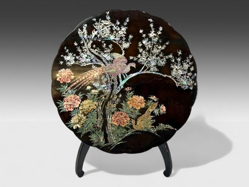 Chinese Export, Ebonized Wood, Mother-of-Pearl, Center Table, China, 1900 - 3