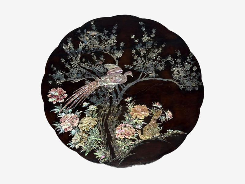 Chinese Export, Ebonized Wood, Mother-of-Pearl, Center Table, China, 1900 - 6