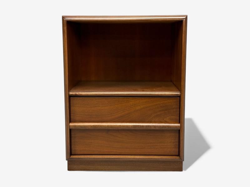 T.H. Robsjohn-Gibbings, American Modern, Walnut, Open Nightstands, USA, 1960s - 4