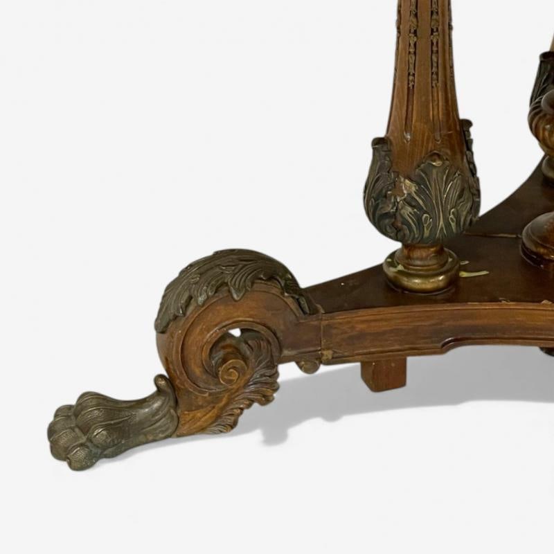 Neoclassical, Mahogany, Napoleonic Plaque Mounted Center Table, France, 1930s - 11