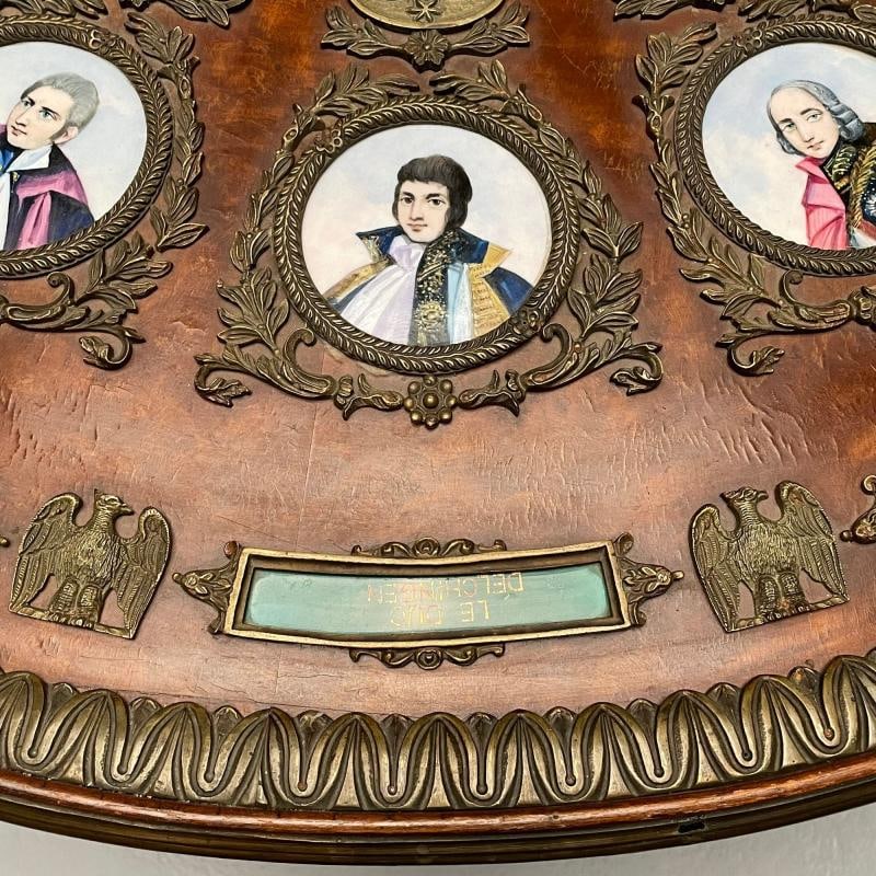 Neoclassical, Mahogany, Napoleonic Plaque Mounted Center Table, France, 1930s - 8