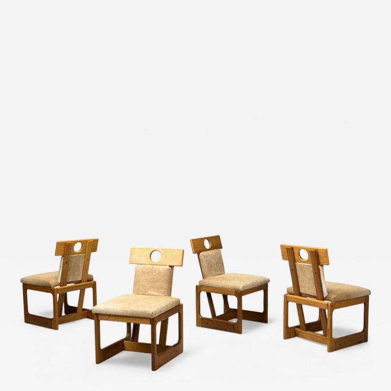 Sergio Rodrigues, Cavoina, Cowhide, Four Cuiabá Dining Chairs, Brazil, 1985 (1 of 12)