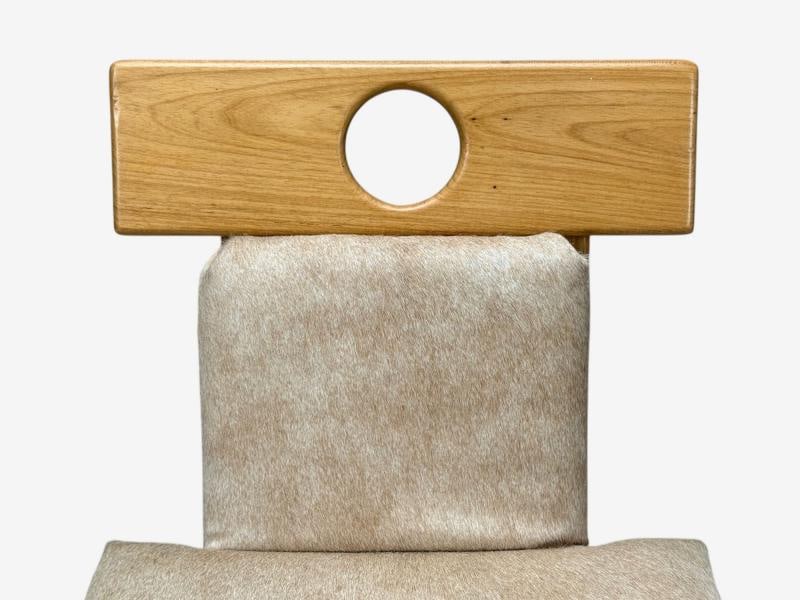 Sergio Rodrigues, Cavoina, Cowhide, Four Cuiabá Dining Chairs, Brazil, 1985 - 8