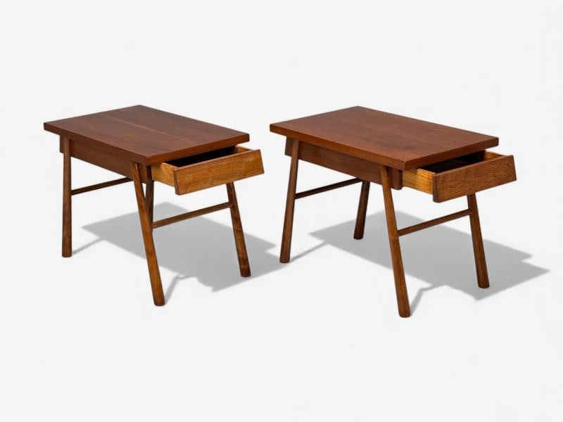 T.H. Robsjohn-Gibbings, American Modern, Mahogany, End Tables, USA, 1950s - 4