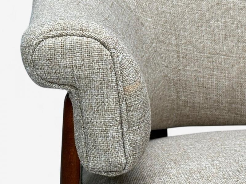 Swedish Modern, Teak, Beige Wool, Floating Lounge Chair, Sweden, 1960s - 5