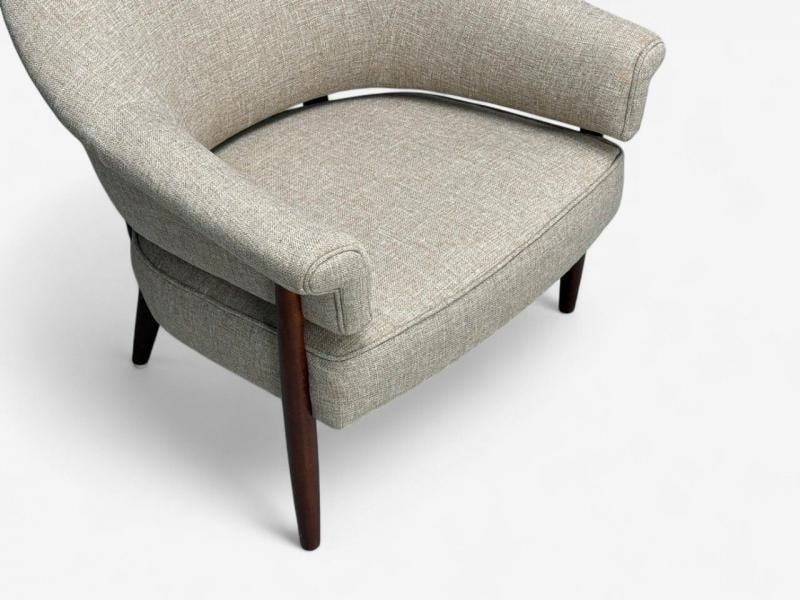 Swedish Modern, Teak, Beige Wool, Floating Lounge Chair, Sweden, 1960s - 8