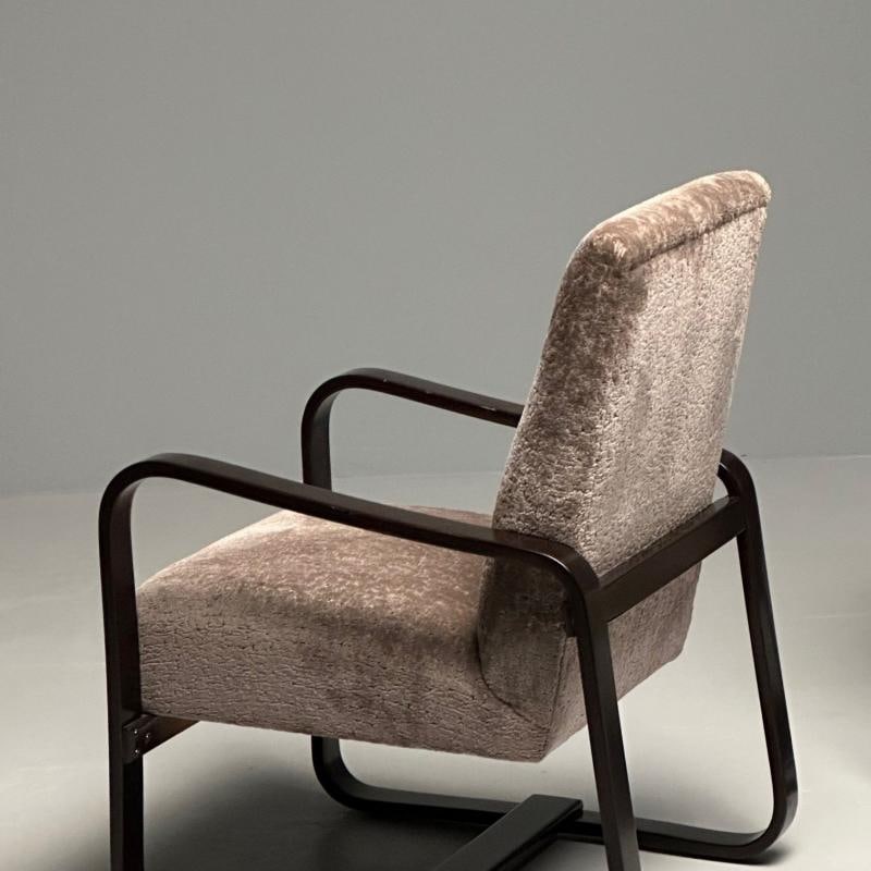 Giuseppi Pagano, Art Deco, Bentwood, Armchairs & Ottomans, Italy, 1940s - 9