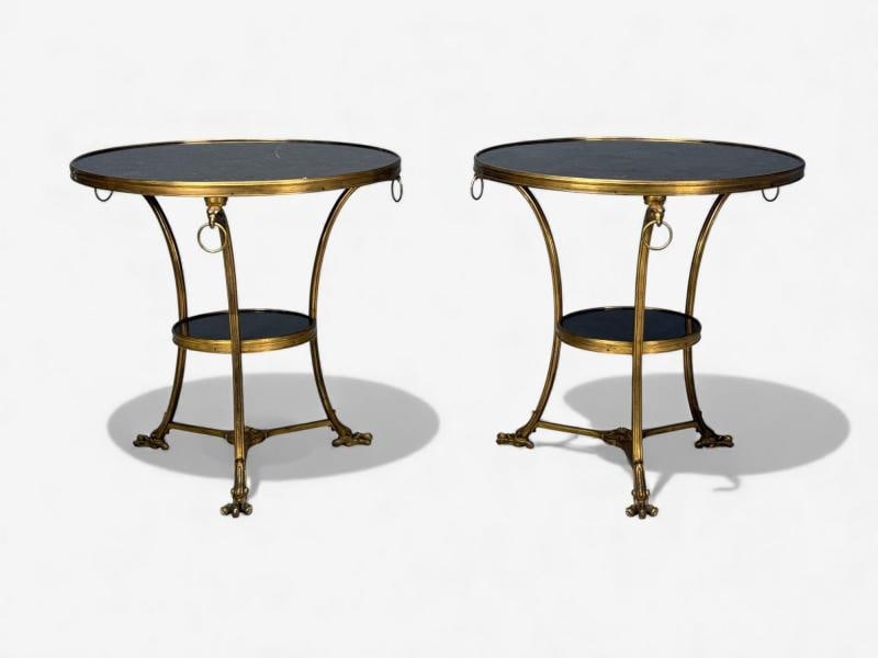 Louis XVI Style, Bronze, Marble, Ormolu Mounted Gueridons, France, 19th c. - 7