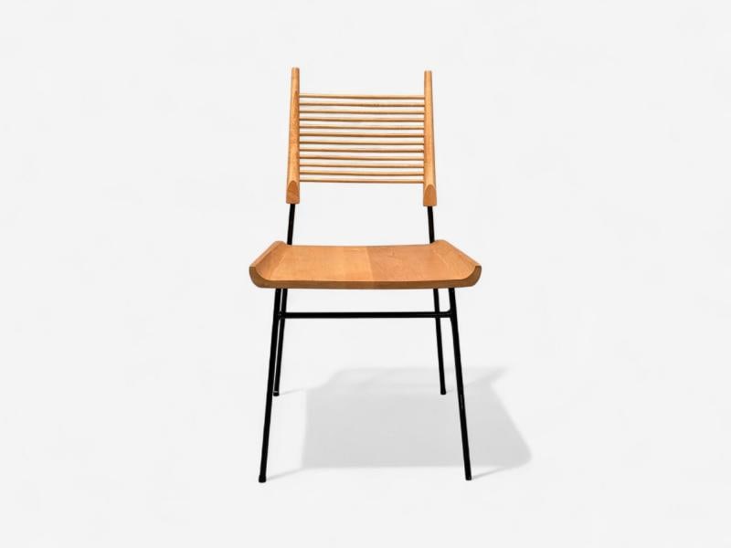 Paul McCobb, Maple, Lacquered Iron, Shovel Dining Chairs, USA, 1950s - 12