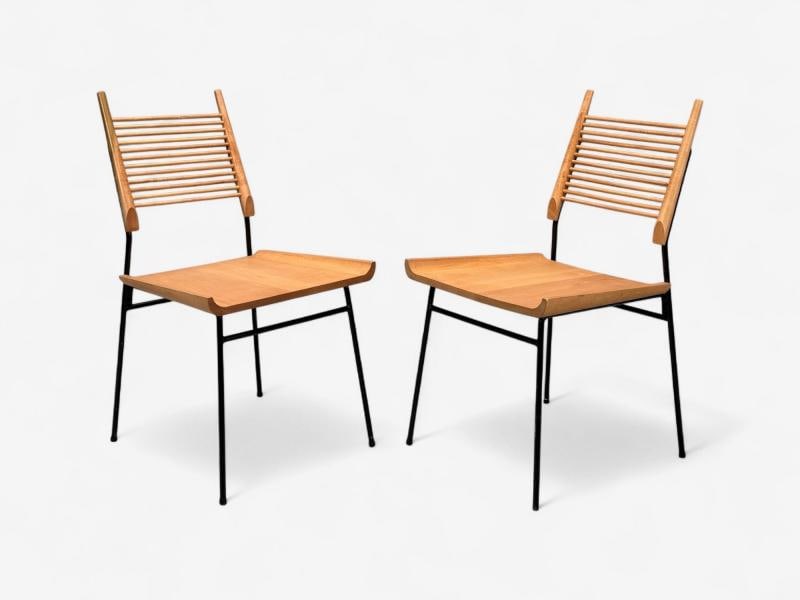 Paul McCobb, Maple, Lacquered Iron, Shovel Dining Chairs, USA, 1950s - 6