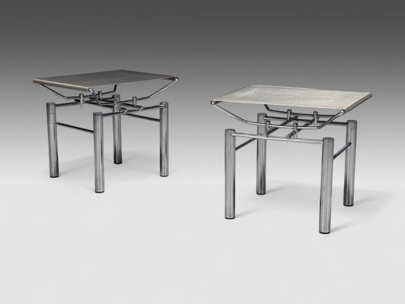 Hans Ullrich Bitsch, Chrome Plated Steel, Aluminum, Stools, Germany, 1980s - 2