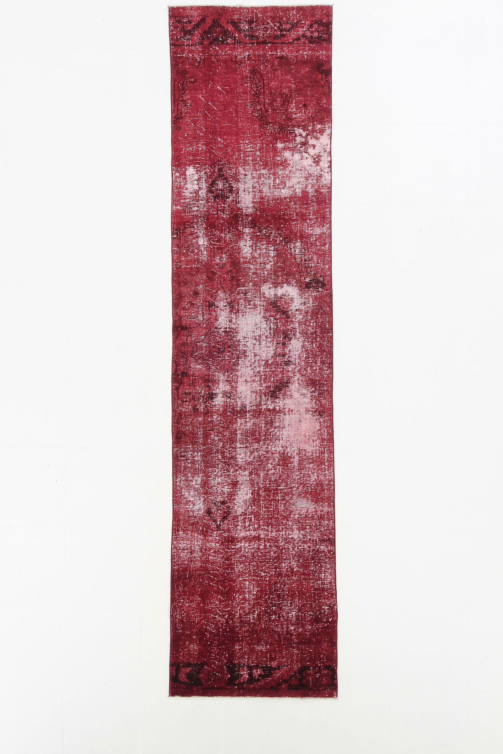 2'7'' x 11'2'' Turkish Vintage Runner Rug - 3944: Title: 2'7'' x 11'2'' Turkish Vintage Runner Rug - 3944 Description:2'7'' x 11'2'' Turkish Vintage Runner Rug - 3944 Origin:Turkiye Date/Period:1960-90 Materials:Wool,Cotton Dimension:2'7''x11'2'' ft,