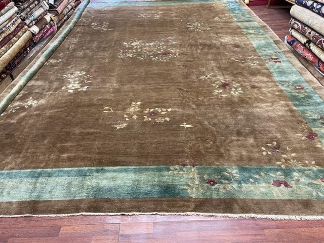 Antique Large size Chinese Peking Rug-4998: Title:Antique Large size Chinese Peking Rug-4998 Description:Beautiful antique Chiness Peking rug, from China, size 12 ft. 2 inches by 16 ft. 2 inches, circa 1920, excellent condition on mocha color f