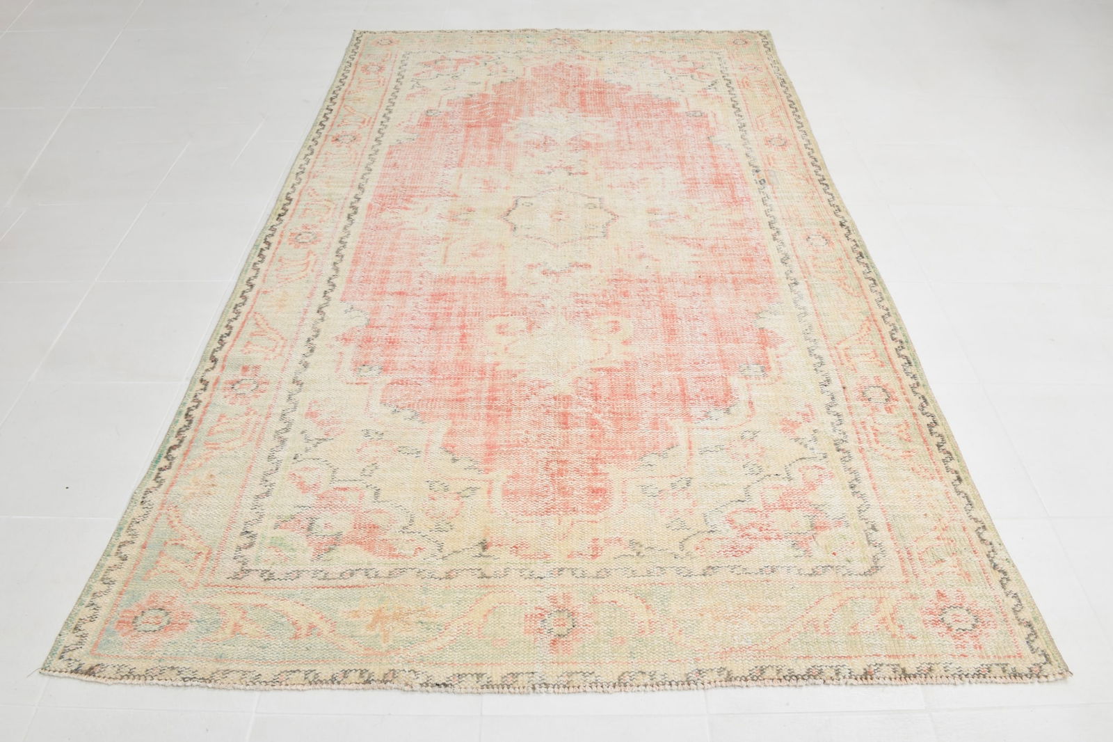 6'0'' x 9'8'' Handmade Vintage Wool Rug - 22061 - 16
