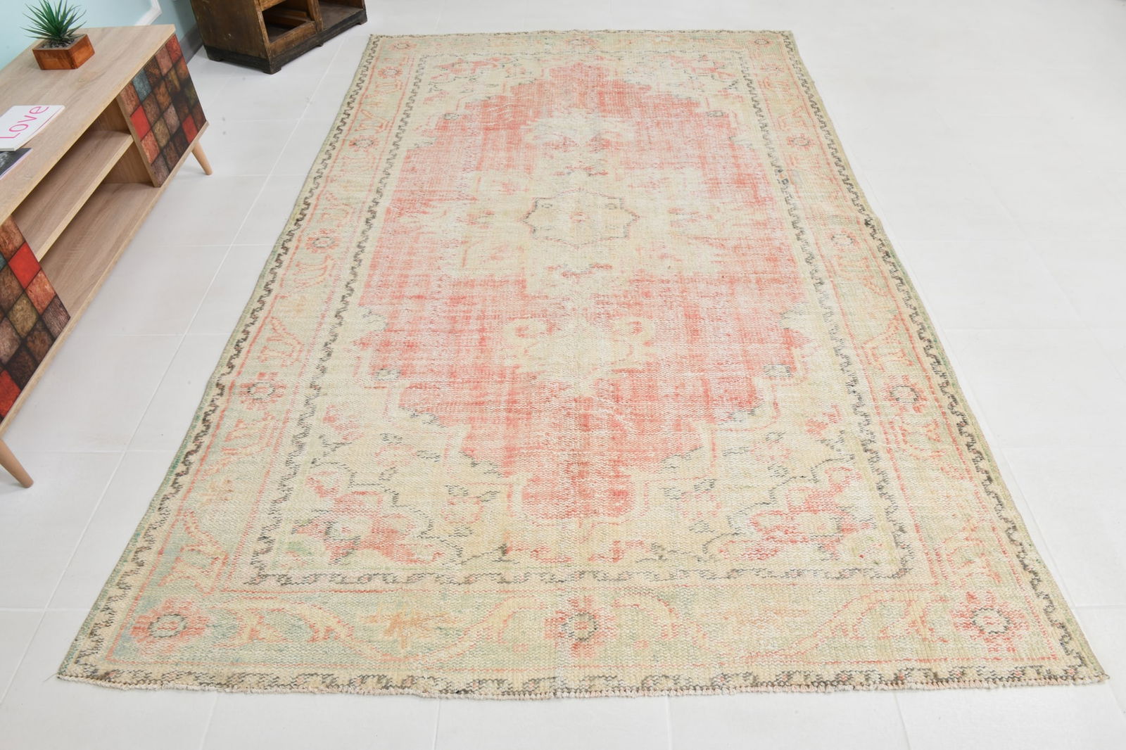 6'0'' x 9'8'' Handmade Vintage Wool Rug - 22061 - 5