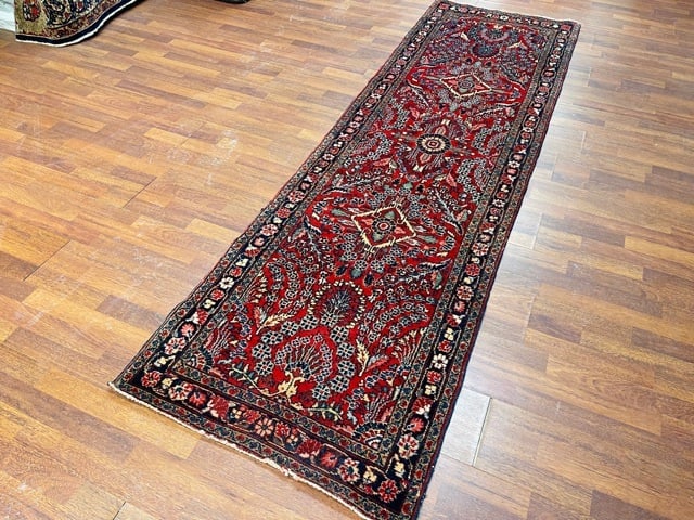 Antique Persian Hamadan Runner-4974 - 9