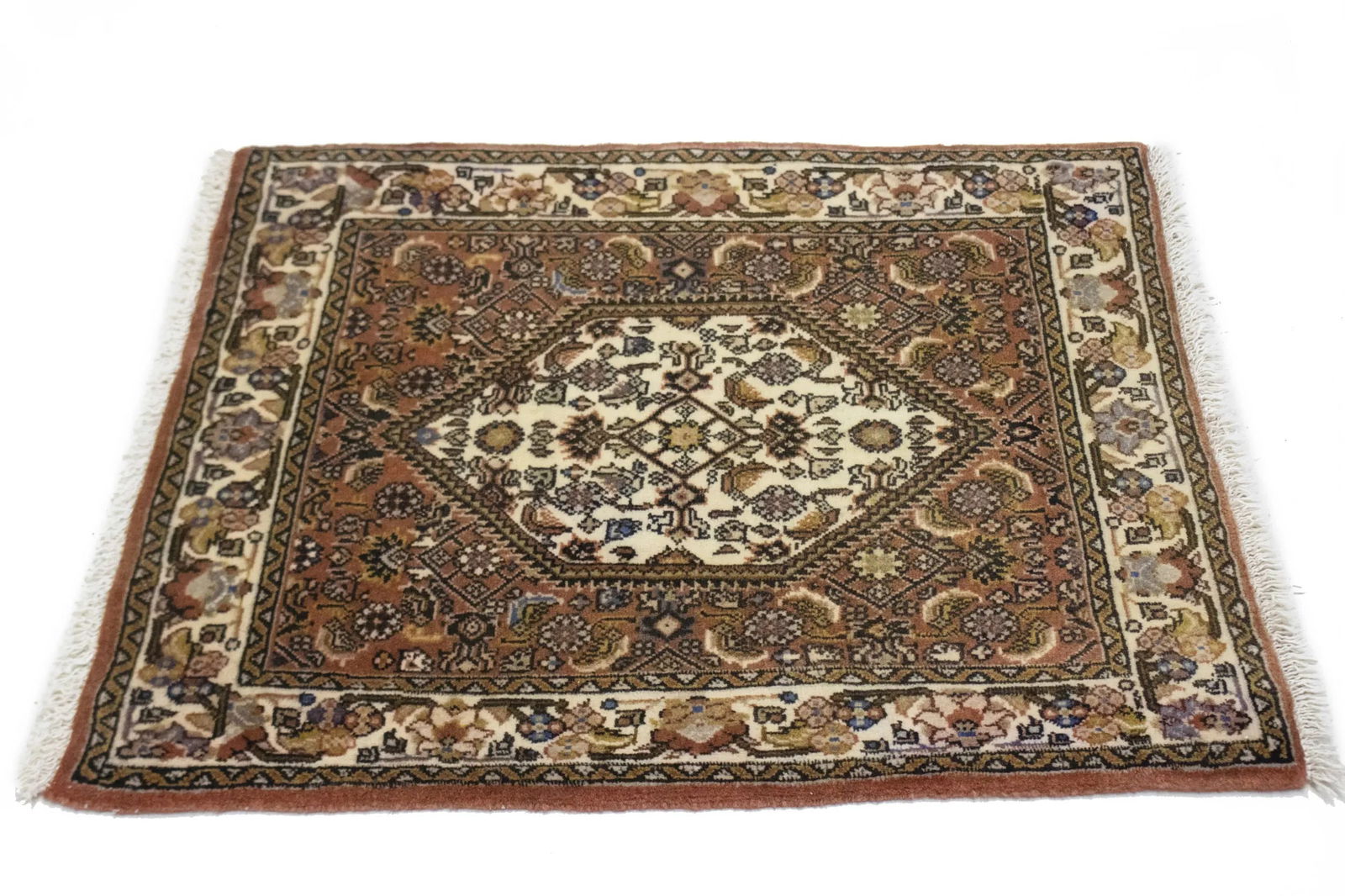 Vintage Clay Tribal 2X2'4 Bidjar Persian Rug - 4