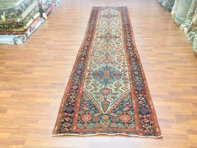 Antique Persian Malayer Runner-3976: Title:Antique Persian Malayer Runner-3976 Description:Decorative Persian Malayer Runner, from west Of Persia, size 3 ft. 5 inches by 15 ft. 5 inches, circa 1910, excellent condition , all original end