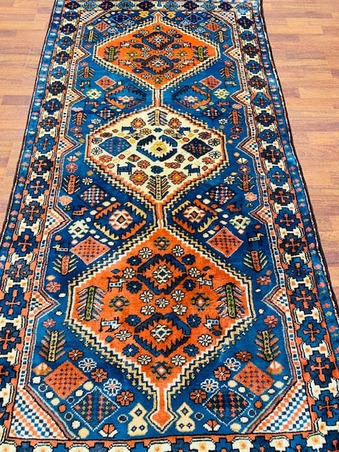 Semi antique Turkish Geometric rug-4007 - 2