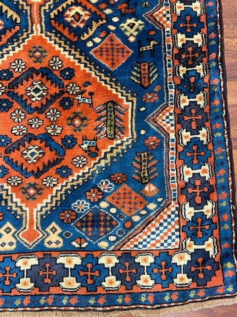 Semi antique Turkish Geometric rug-4007 - 3