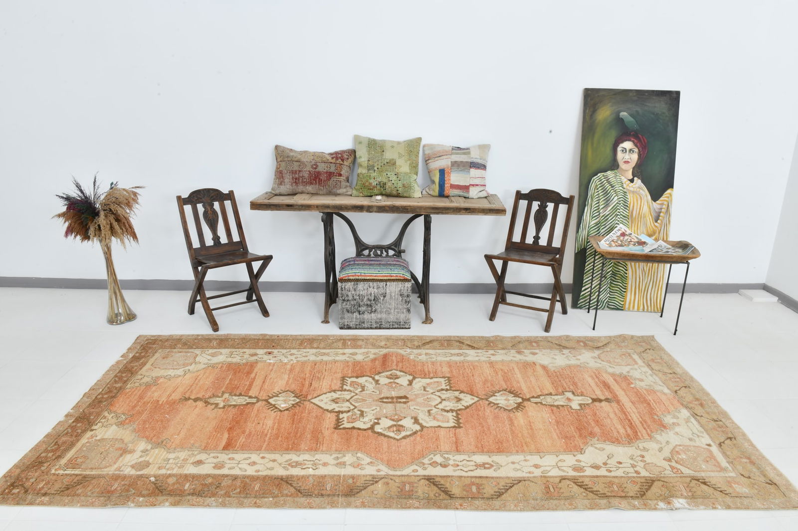 4'11'' x 10'6'' Turkish Vintage Runner Rug - 22911 - 2