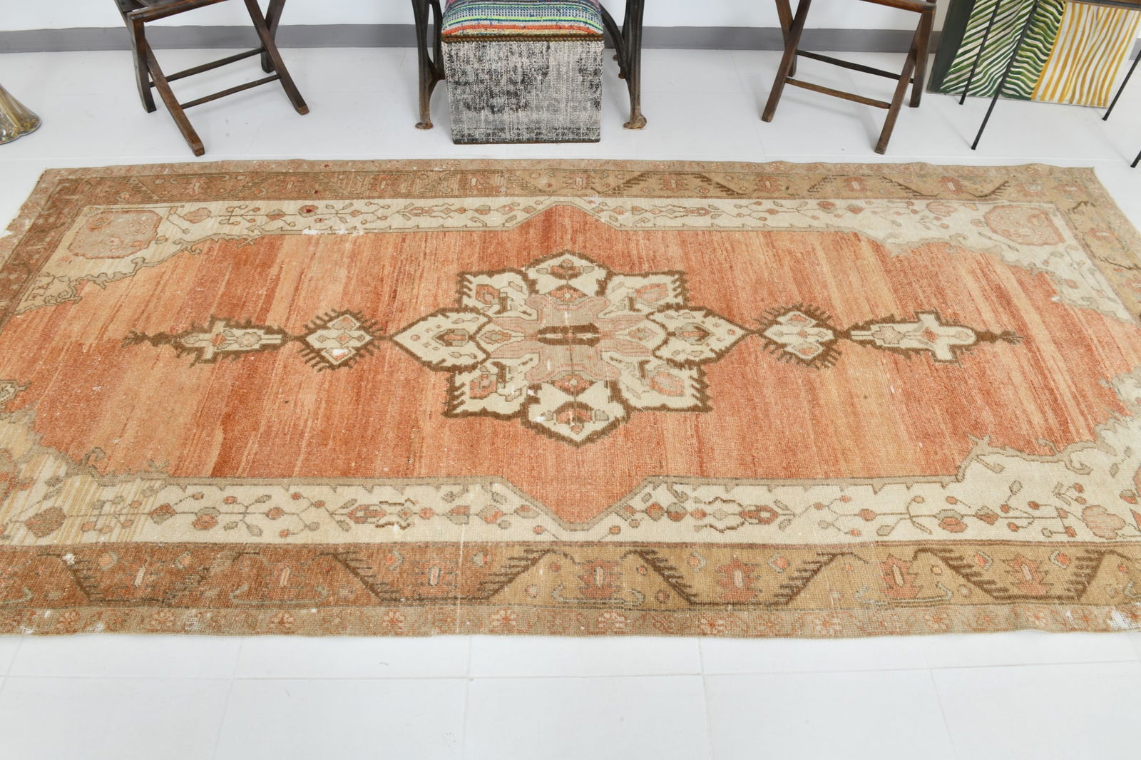 4'11'' x 10'6'' Turkish Vintage Runner Rug - 22911 - 3