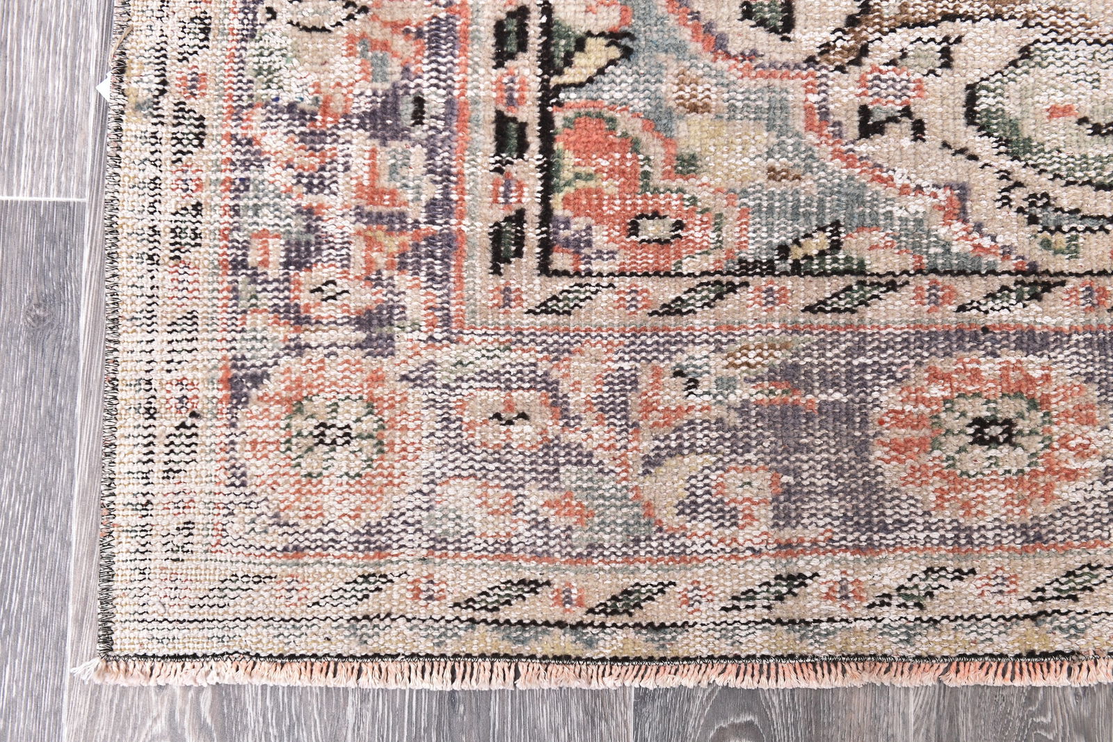 5'11'' x 8'7'' Handmade Vintage Wool Rug - 244793 - 7