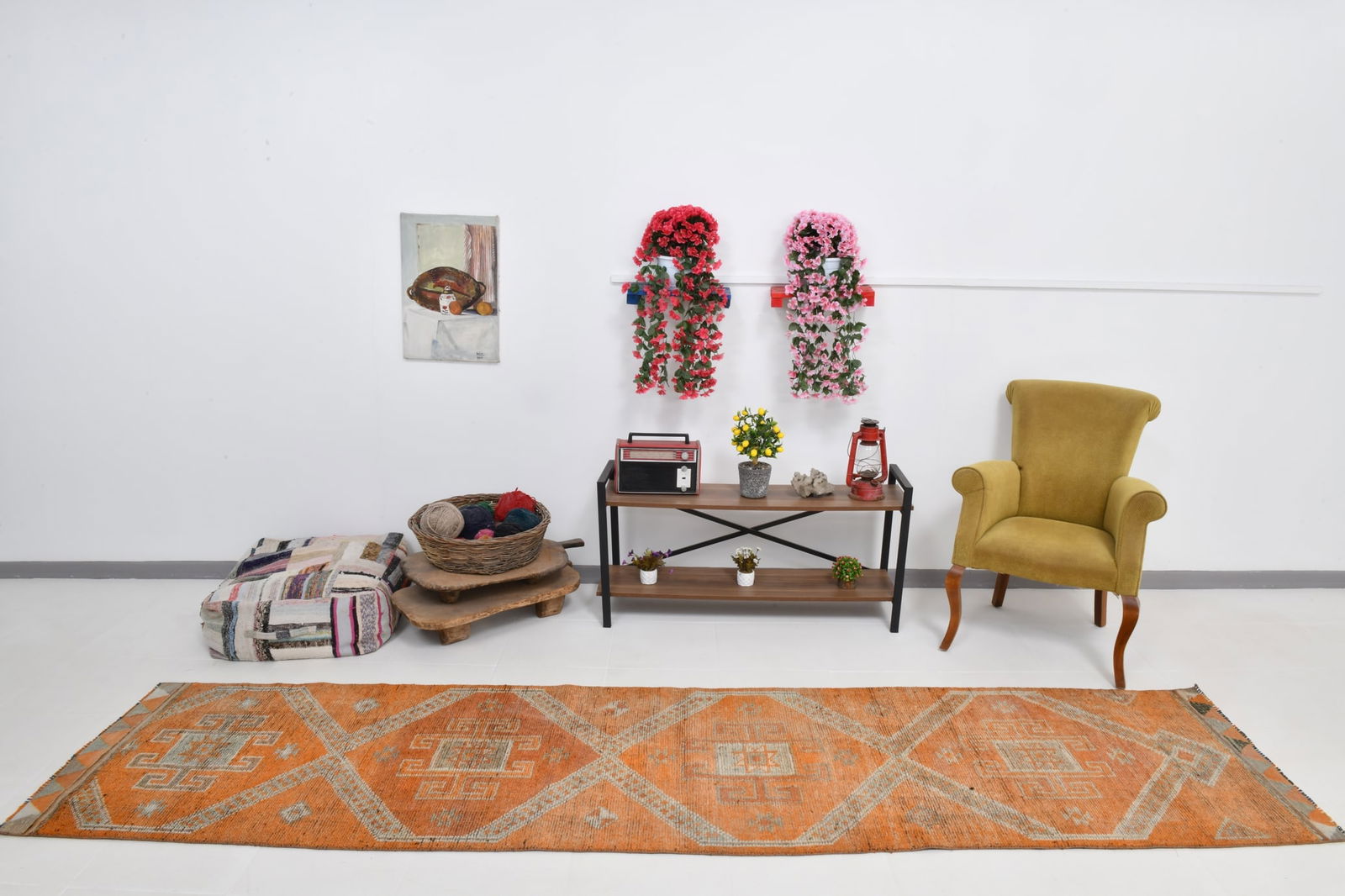 2'9'' x 11'10'' Vintage Wool Runner Rug - 22020 - 2