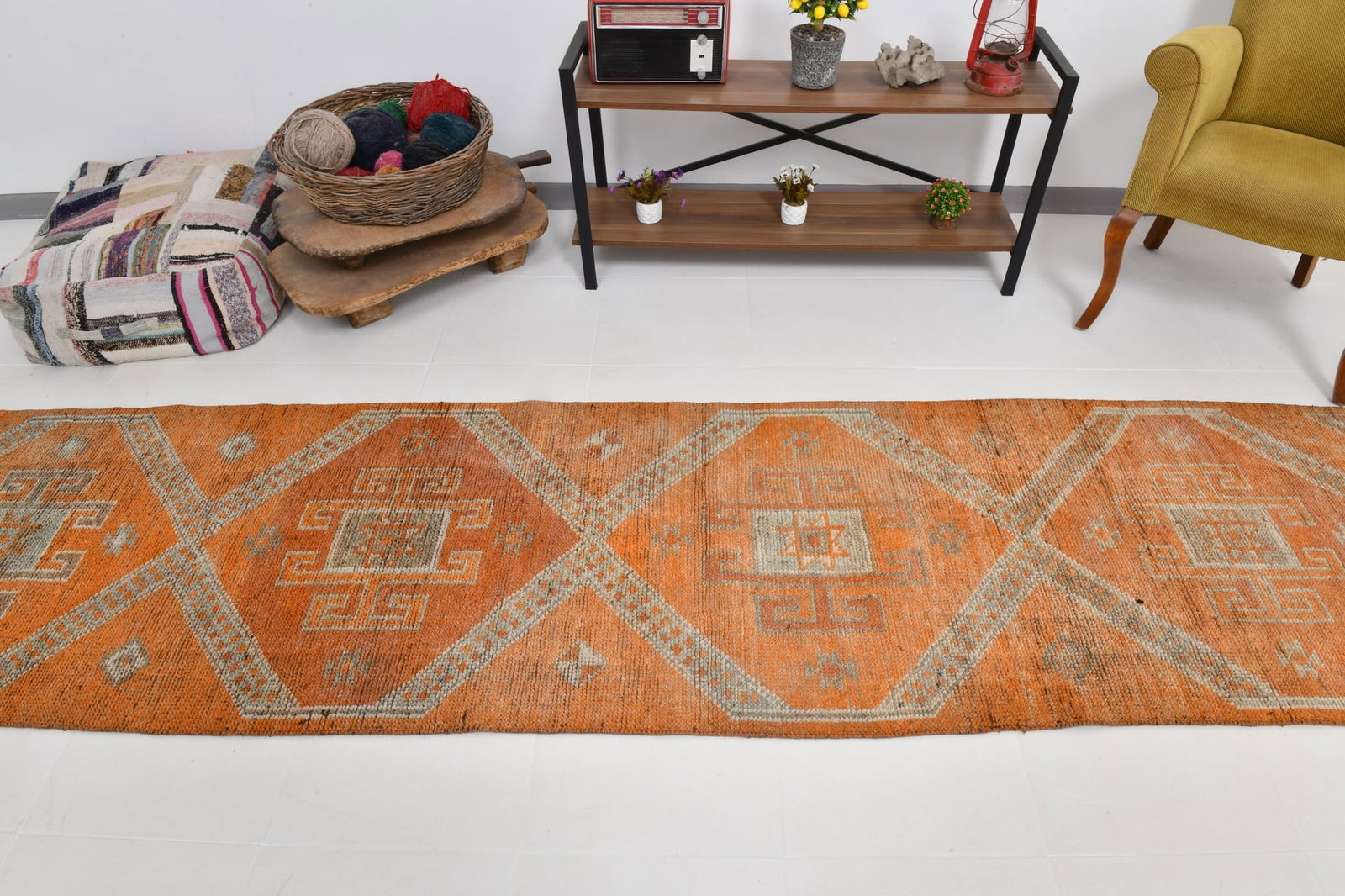 2'9'' x 11'10'' Vintage Wool Runner Rug - 22020 - 3