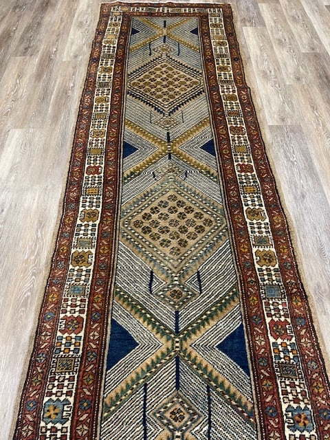 Antique Persian Camel Hair Serab Runner-5001 - 3