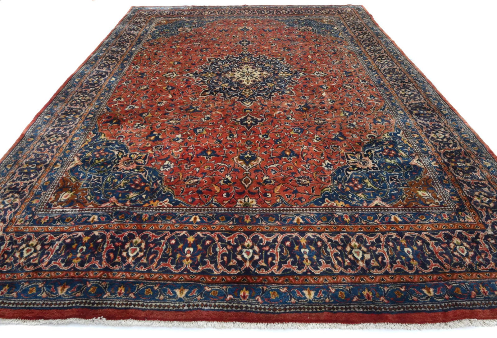 Vintage Red Floral Traditional 10X13 Mahal Persian Rug - 2
