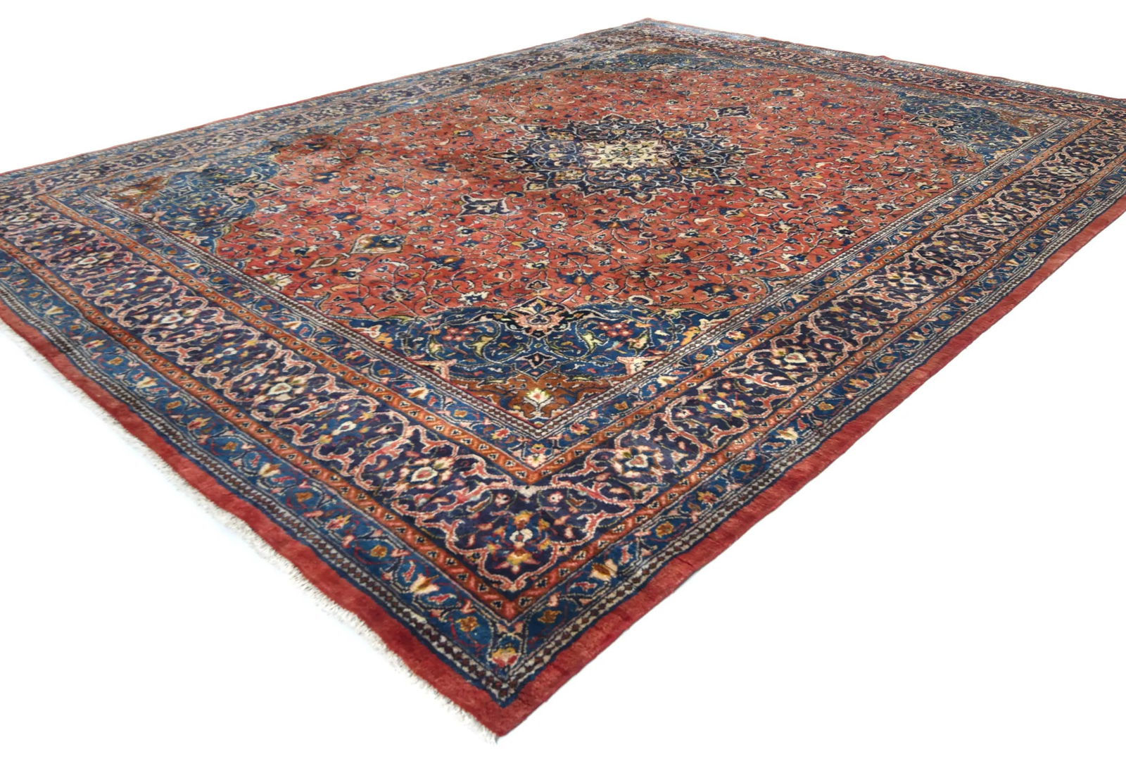 Vintage Red Floral Traditional 10X13 Mahal Persian Rug - 3