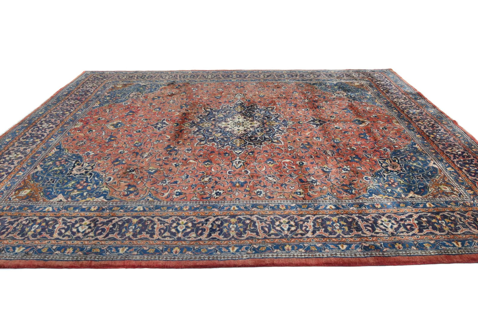 Vintage Red Floral Traditional 10X13 Mahal Persian Rug - 4
