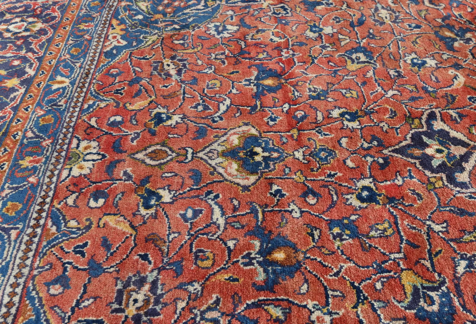 Vintage Red Floral Traditional 10X13 Mahal Persian Rug - 6